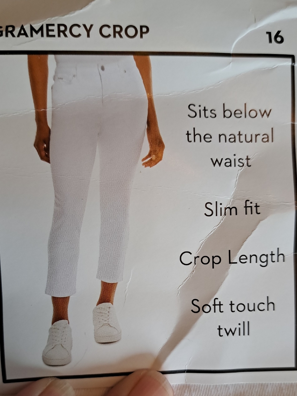 NWT Nine West Women’s White Slim Fit Straight Crop Jeans Size 16 - Picture 7 of 7
